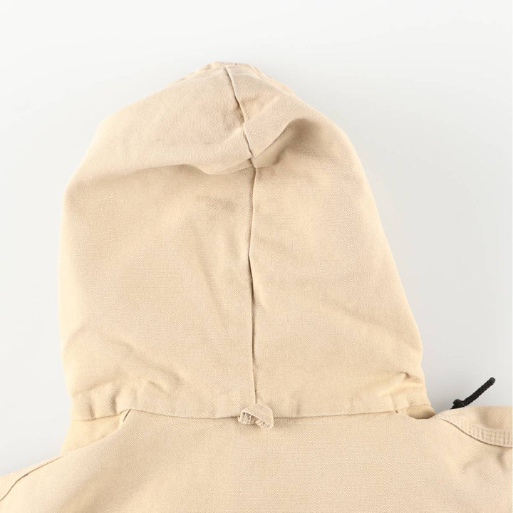 90'S Carhartt Active Jacket, Duck Full-Zip Hoodie, Men's Size L (approx.) cotton Beige type Vintage Second Hand