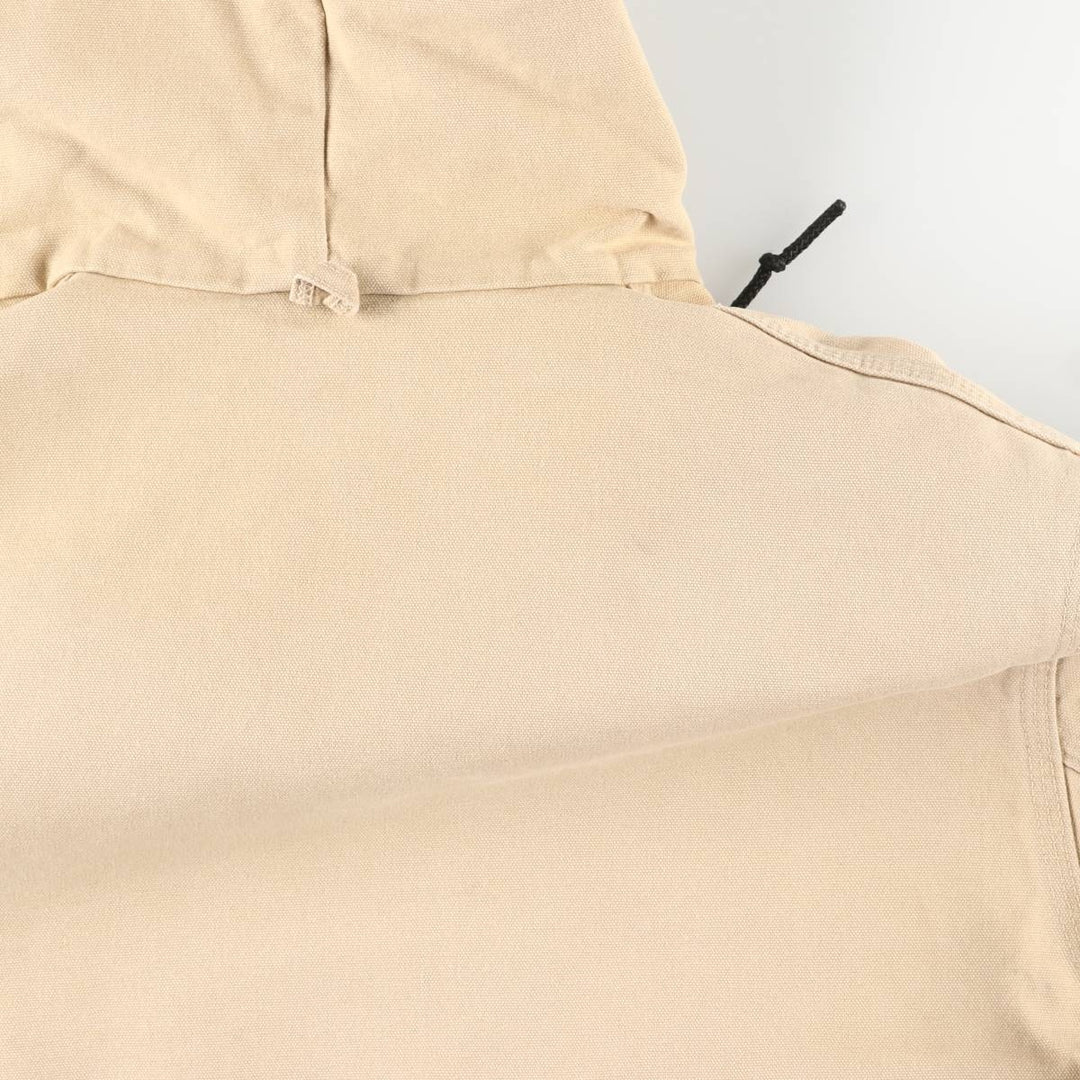 90'S Carhartt Active Jacket, Duck Full-Zip Hoodie, Men's Size L (approx.) cotton Beige type Vintage Second Hand