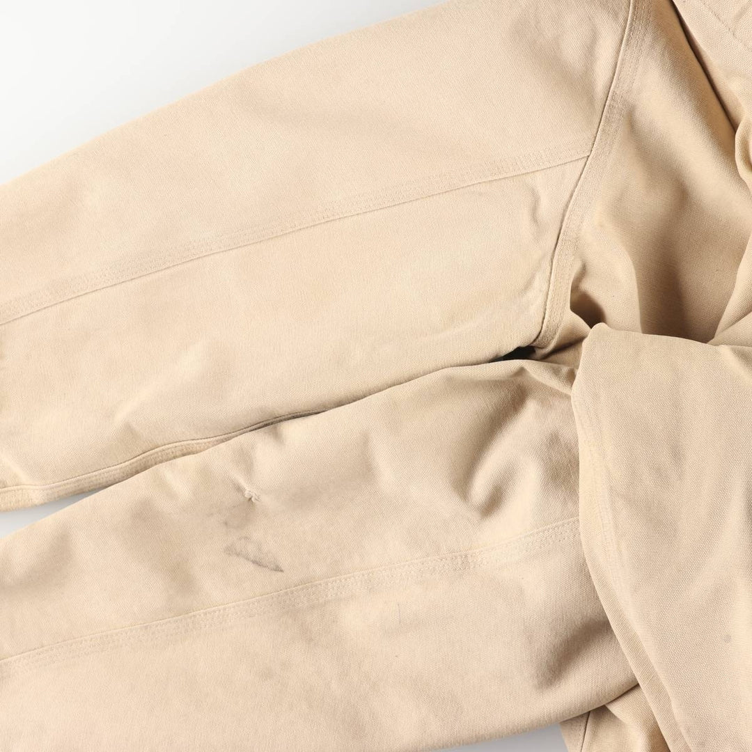 90'S Carhartt Active Jacket, Duck Full-Zip Hoodie, Men's Size L (approx.) cotton Beige type Vintage Second Hand