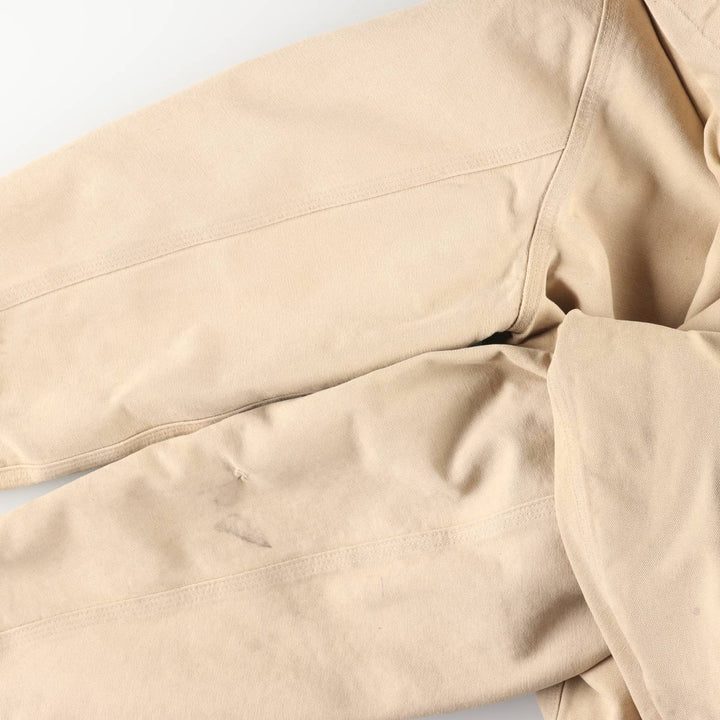 90'S Carhartt Active Jacket, Duck Full-Zip Hoodie, Men's Size L (approx.) cotton Beige type Vintage Second Hand