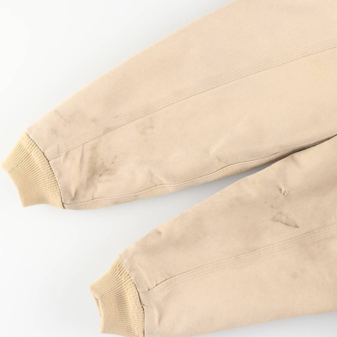 90'S Carhartt Active Jacket, Duck Full-Zip Hoodie, Men's Size L (approx.) cotton Beige type Vintage Second Hand