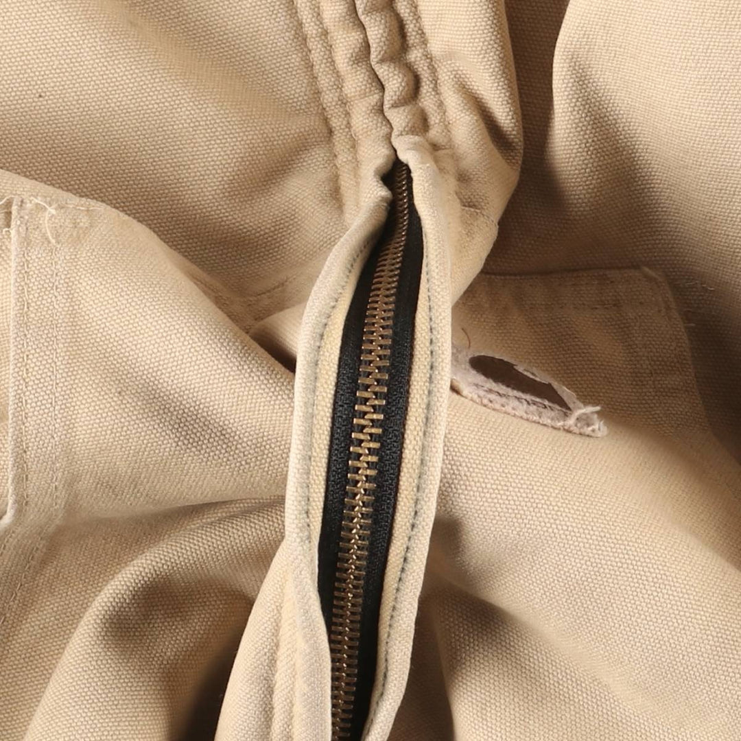 90'S Carhartt Active Jacket, Duck Full-Zip Hoodie, Men's Size L (approx.) cotton Beige type Vintage Second Hand