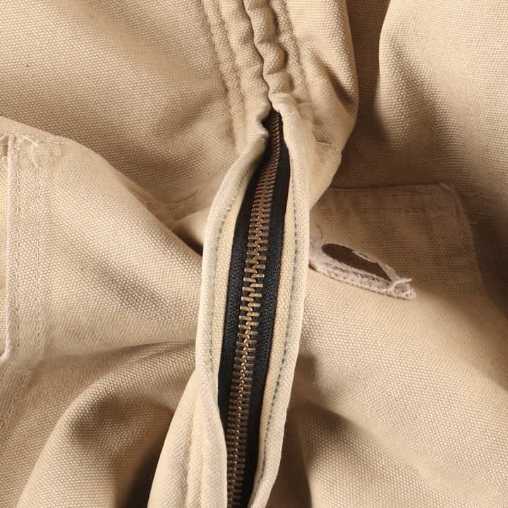 90'S Carhartt Active Jacket, Duck Full-Zip Hoodie, Men's Size L (approx.) cotton Beige type Vintage Second Hand