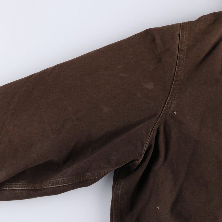 00'S Carhartt Active Jacket Duck Full Zip Hoodie Men's XXL cotton brown type Vintage Second Hand