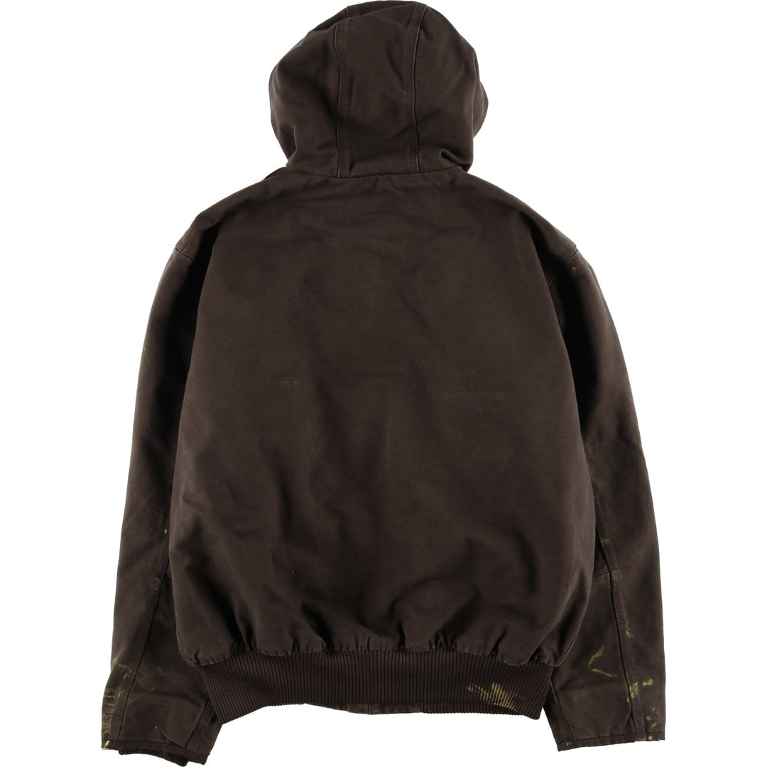 Carhartt Active Jacket, Loose Fit, Duck Full Zip Hoodie, Men's Size L cotton brown type Vintage Second Hand