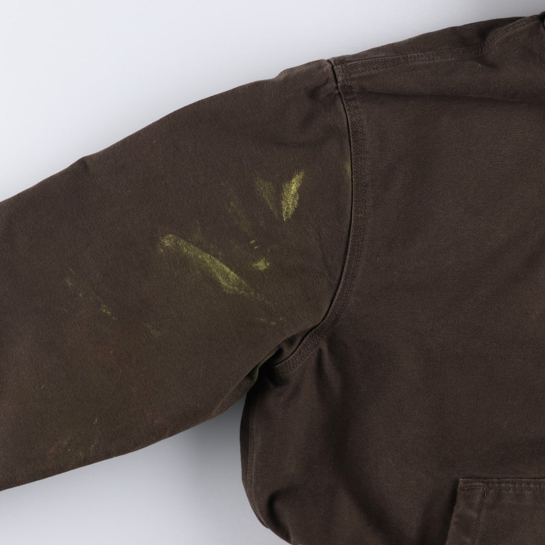 Carhartt Active Jacket, Loose Fit, Duck Full Zip Hoodie, Men's Size L cotton brown type Vintage Second Hand