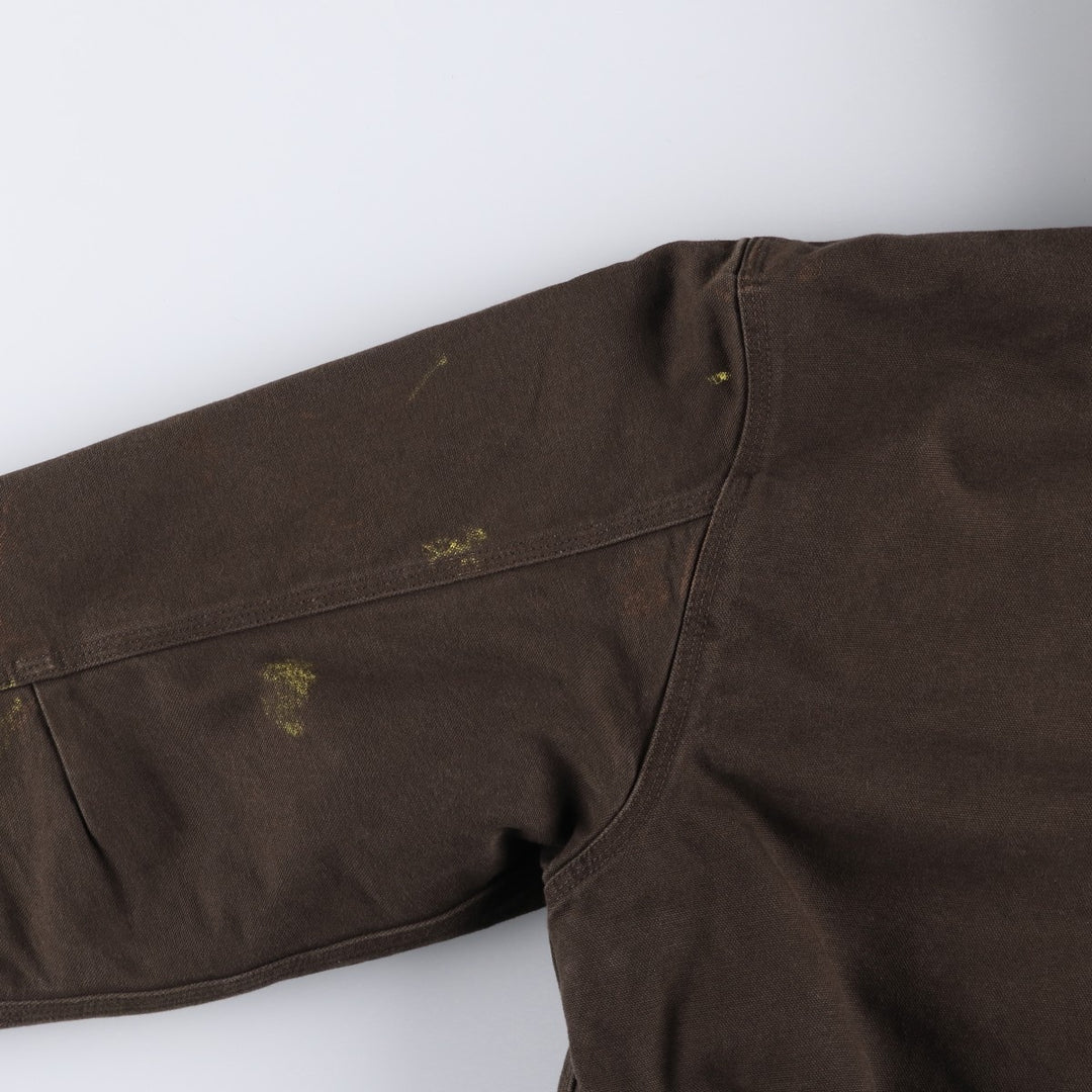 Carhartt Active Jacket, Loose Fit, Duck Full Zip Hoodie, Men's Size L cotton brown type Vintage Second Hand