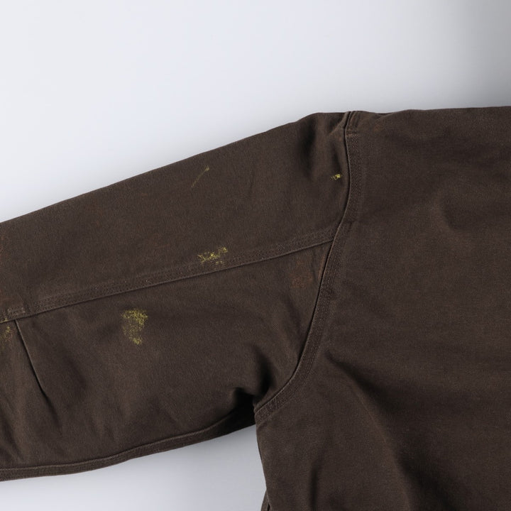 Carhartt Active Jacket, Loose Fit, Duck Full Zip Hoodie, Men's Size L cotton brown type Vintage Second Hand