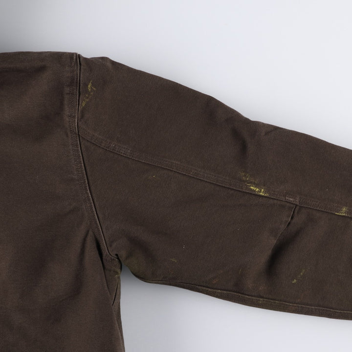 Carhartt Active Jacket, Loose Fit, Duck Full Zip Hoodie, Men's Size L cotton brown type Vintage Second Hand