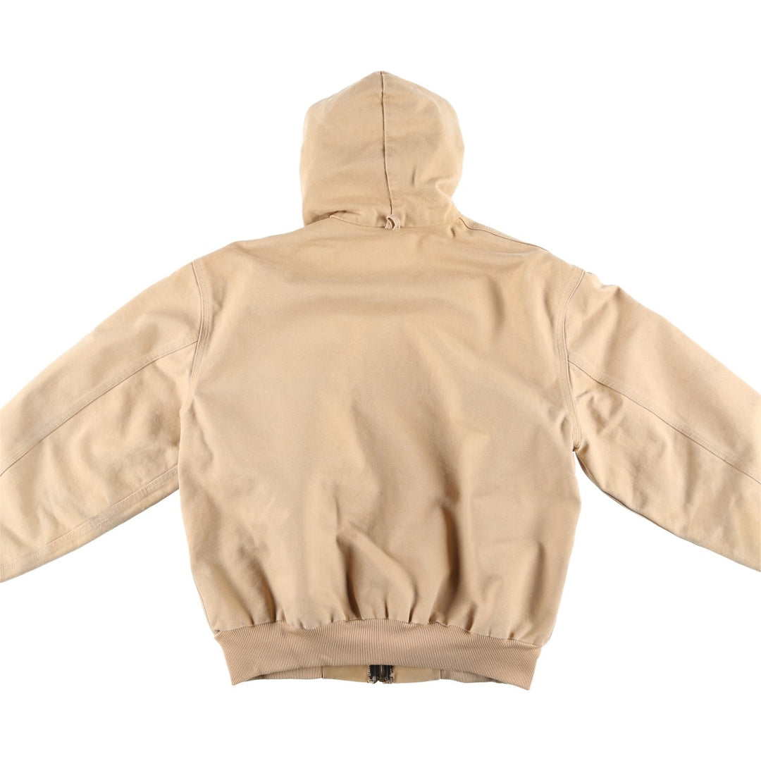 80s-90'S Carhartt Active Jacket Duck Full Zip Parka Made in USA Men's L Size Vintage unclear Beige type Vintage Second Hand