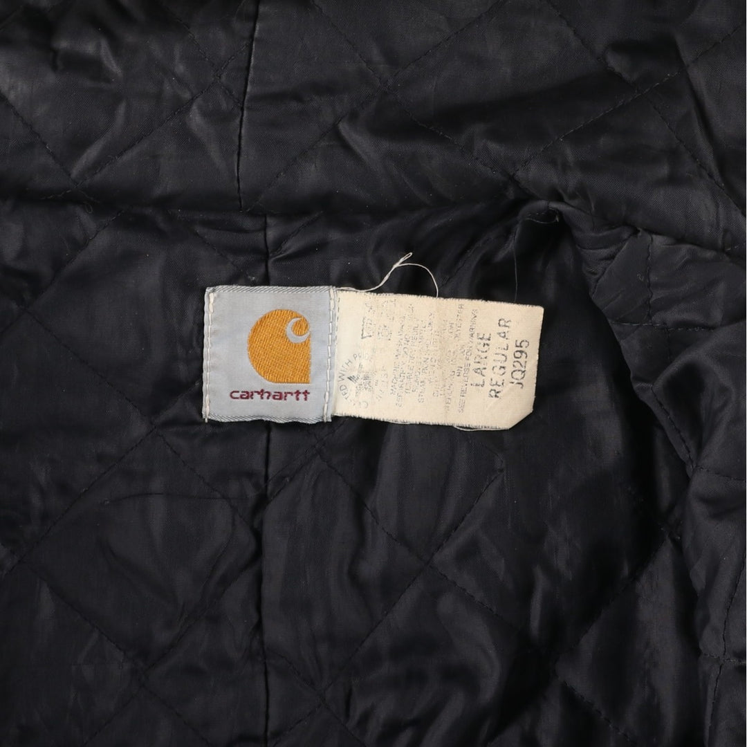 80s-90'S Carhartt Active Jacket Duck Full Zip Parka Made in USA Men's L Size Vintage unclear Beige type Vintage Second Hand