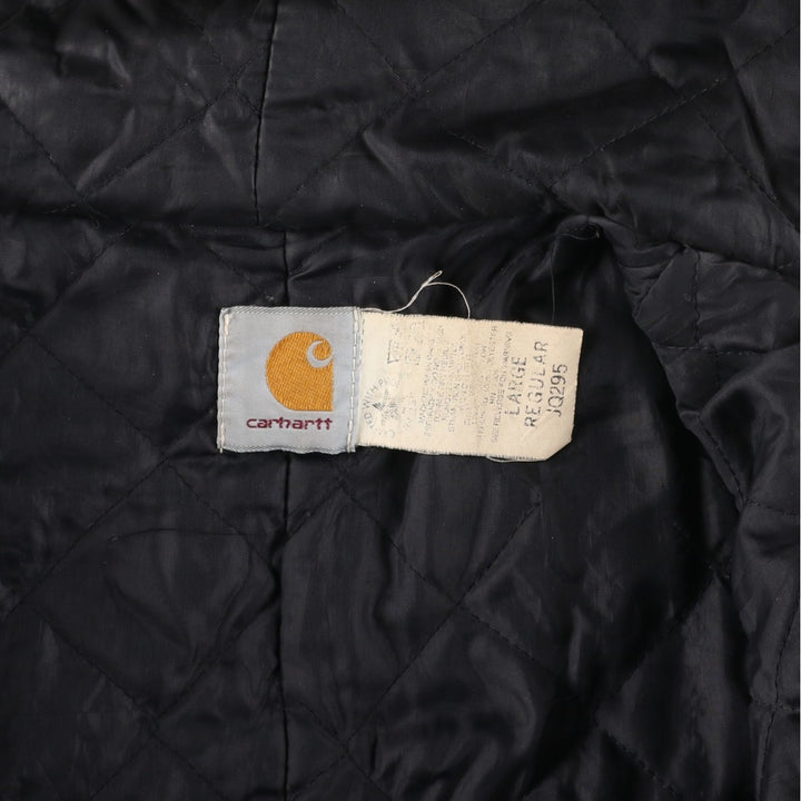 80s-90'S Carhartt Active Jacket Duck Full Zip Parka Made in USA Men's L Size Vintage unclear Beige type Vintage Second Hand