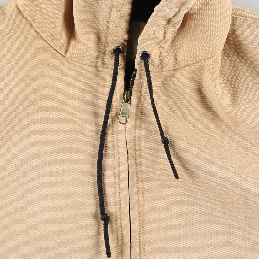 80s-90'S Carhartt Active Jacket Duck Full Zip Parka Made in USA Men's L Size Vintage unclear Beige type Vintage Second Hand