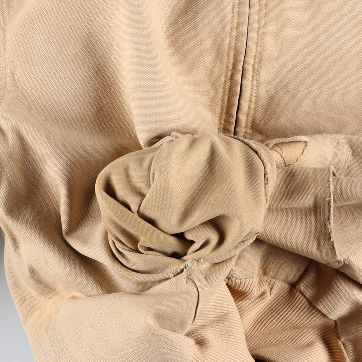 80s-90'S Carhartt Active Jacket Duck Full Zip Parka Made in USA Men's L Size Vintage unclear Beige type Vintage Second Hand