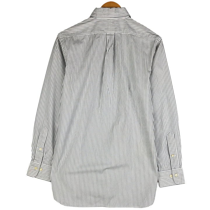 Ralph Lauren long sleeve button down striped shirt, men's size M cotton black type Vintage Second Hand