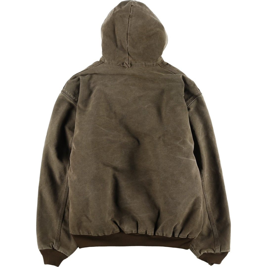 90'S Carhartt Active Jacket Duck Full Zip Parka Made in USA Men's XL Vintage cotton brown type Vintage Second Hand