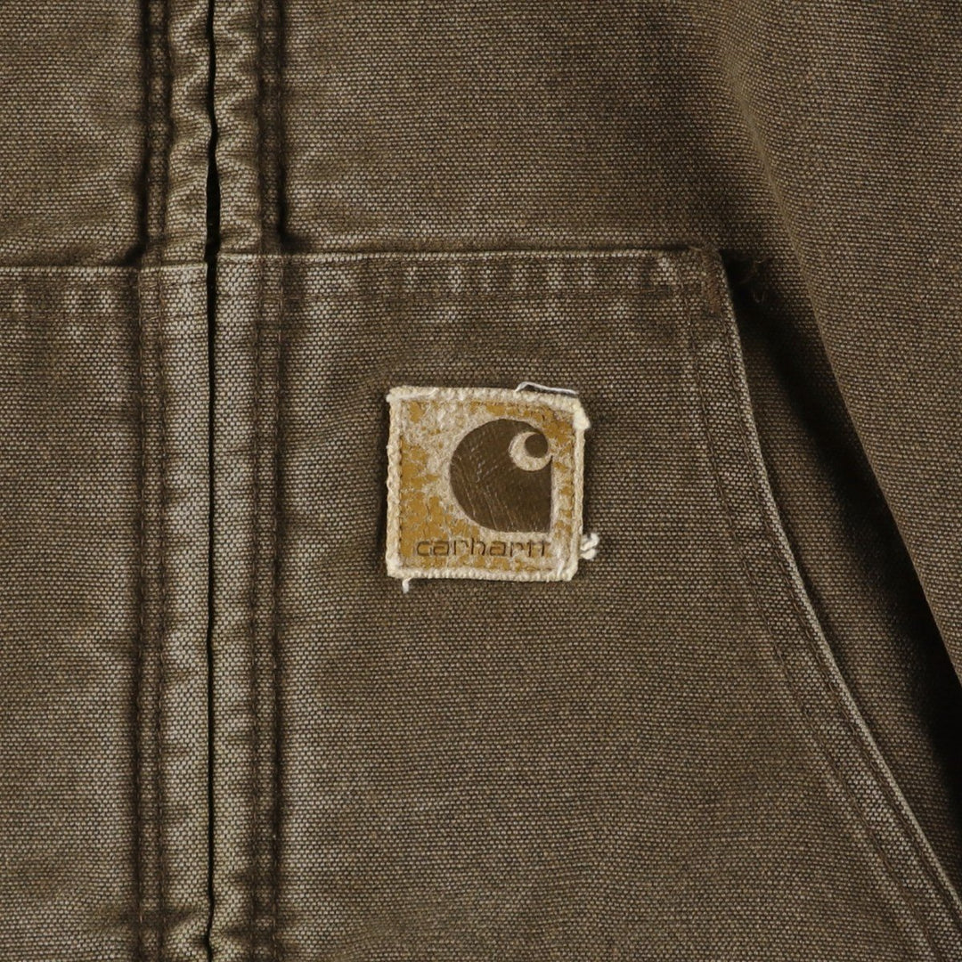 90'S Carhartt Active Jacket Duck Full Zip Parka Made in USA Men's XL Vintage cotton brown type Vintage Second Hand