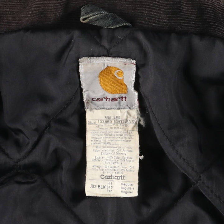 2000'S Carhartt Traditional Padded Duck Work Jacket, Men's Size XL cotton black type Vintage Second Hand