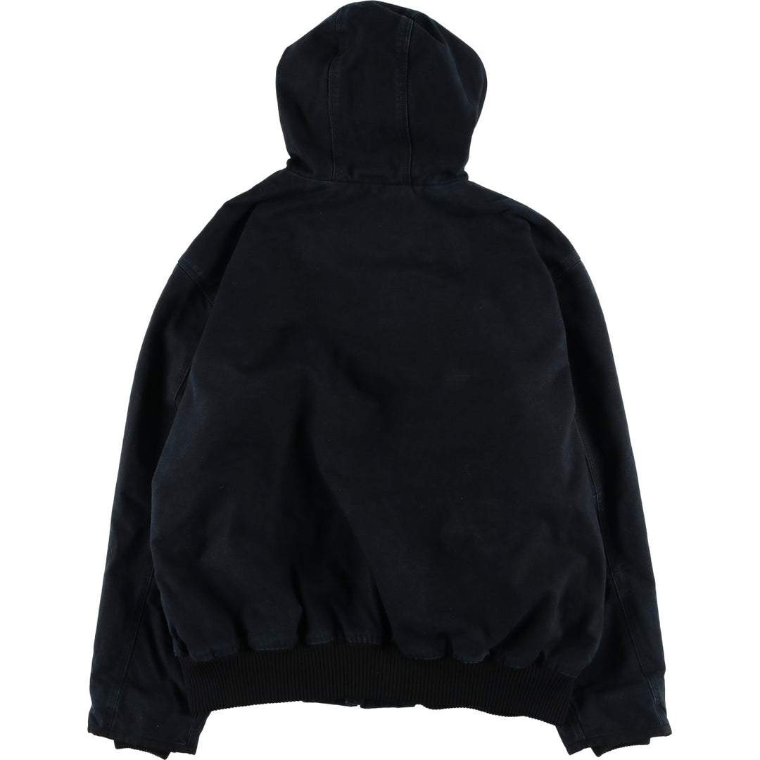 Carhartt Active Jacket Duck Full Zip Hoodie Men's XXL cotton black type Vintage Second Hand
