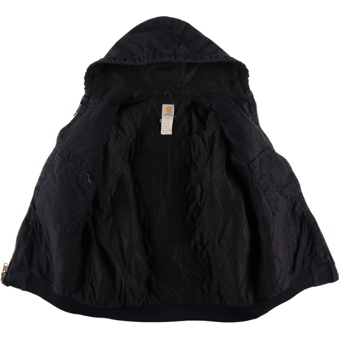 Carhartt Active Jacket, Padded Duck Full-Zip Hoodie, Men's Size L cotton black type Vintage Second Hand