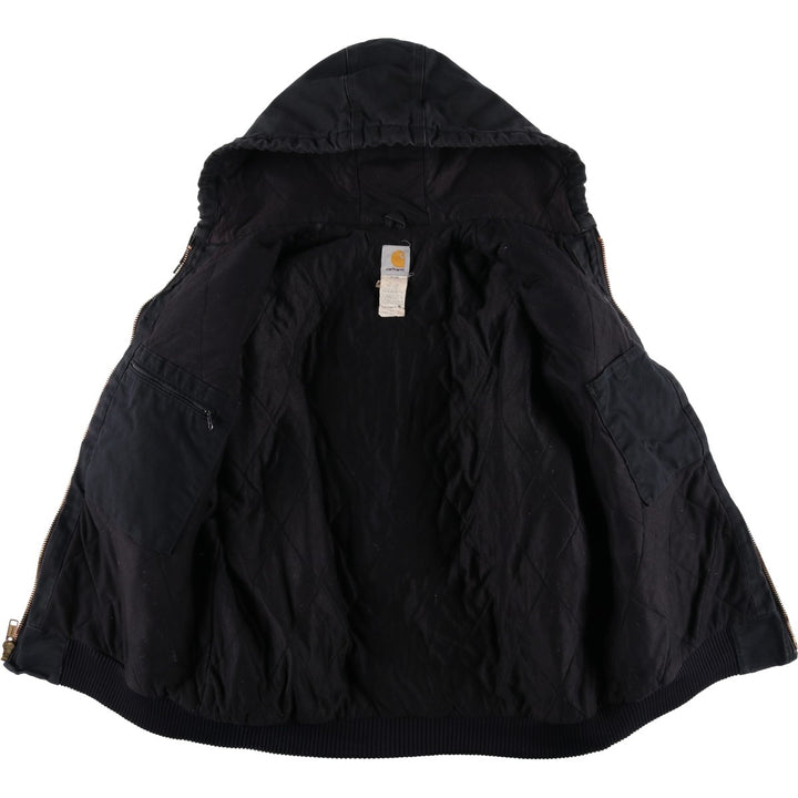 Carhartt Active Jacket, Padded Duck Full-Zip Hoodie, Men's Size L cotton black type Vintage Second Hand
