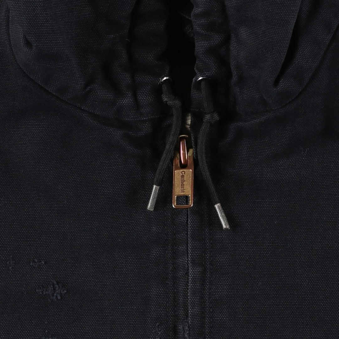 Carhartt Active Jacket, Padded Duck Full-Zip Hoodie, Men's Size L cotton black type Vintage Second Hand