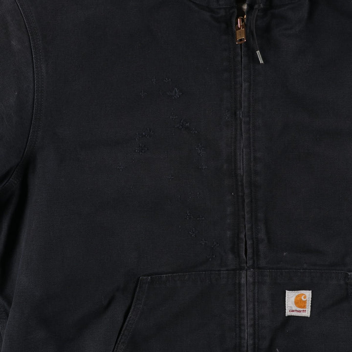 Carhartt Active Jacket, Padded Duck Full-Zip Hoodie, Men's Size L cotton black type Vintage Second Hand