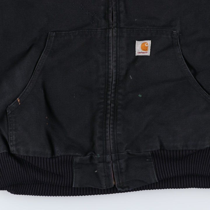 Carhartt Active Jacket, Padded Duck Full-Zip Hoodie, Men's Size L cotton black type Vintage Second Hand