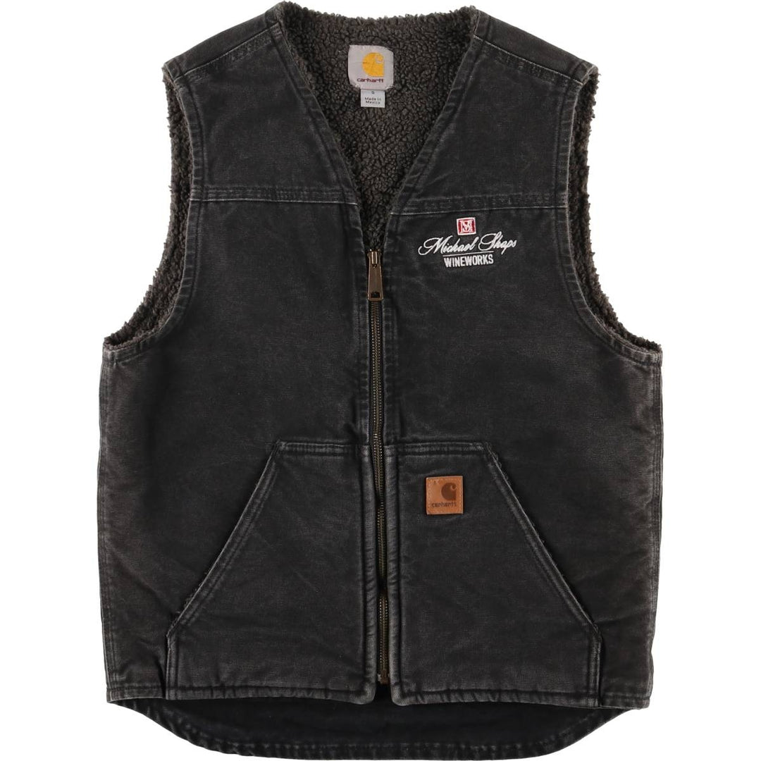 Carhartt Duck Vest, Men's S Size cotton gray type Vintage Second Hand