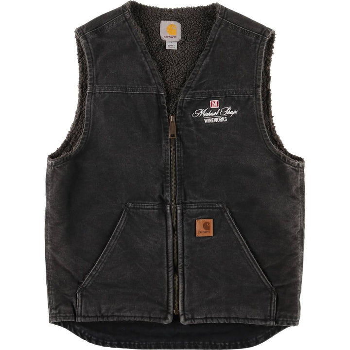 Carhartt Duck Vest, Men's S Size cotton gray type Vintage Second Hand