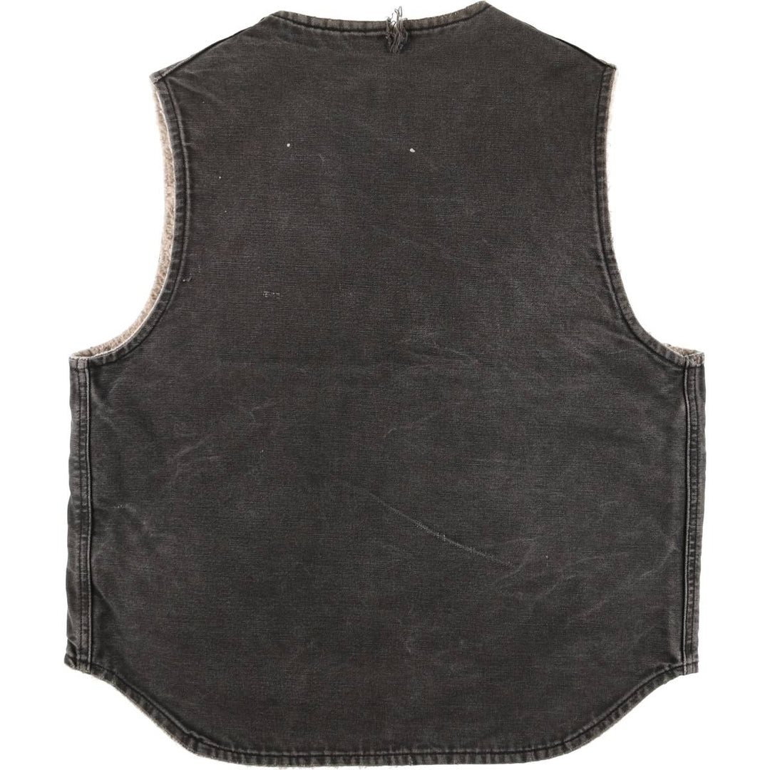 90'S Carhartt Duck Vest, Men's Size L, Vintage cotton black type Vintage Second Hand