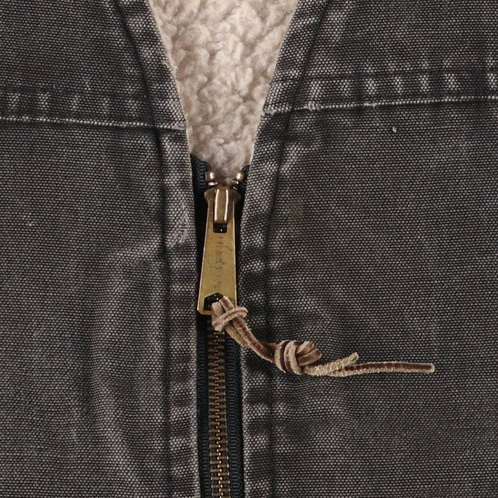 90'S Carhartt Duck Vest, Men's Size L, Vintage cotton black type Vintage Second Hand