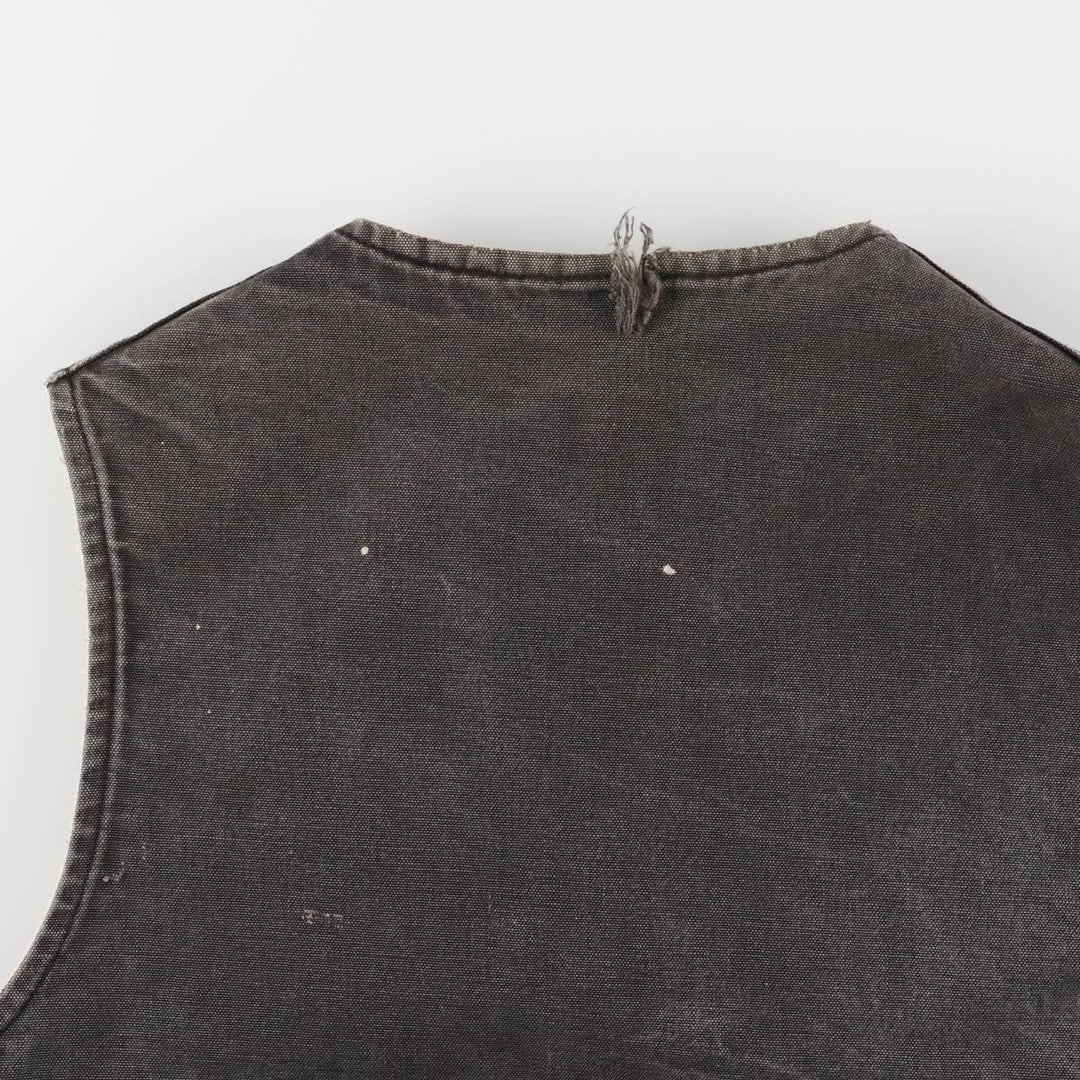 90'S Carhartt Duck Vest, Men's Size L, Vintage cotton black type Vintage Second Hand