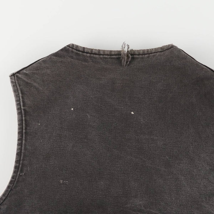 90'S Carhartt Duck Vest, Men's Size L, Vintage cotton black type Vintage Second Hand