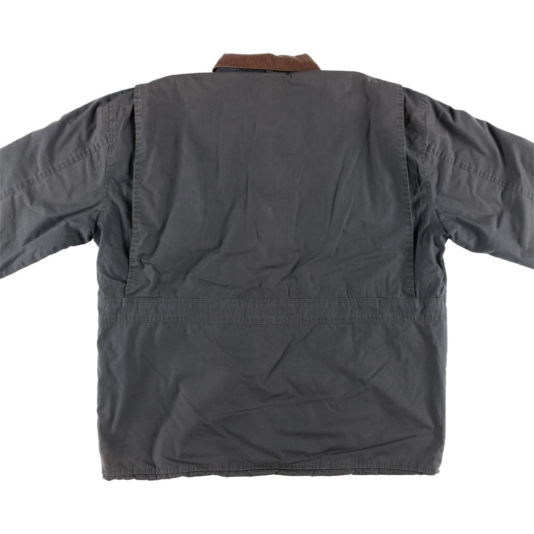 Vintage 90'S J.Crew padded hunting jacket, men's size XL cotton gray type Vintage Second Hand