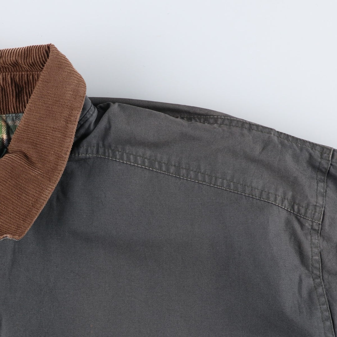 Vintage 90'S J.Crew padded hunting jacket, men's size XL cotton gray type Vintage Second Hand