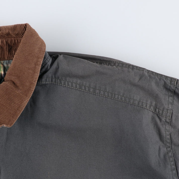 Vintage 90'S J.Crew padded hunting jacket, men's size XL cotton gray type Vintage Second Hand