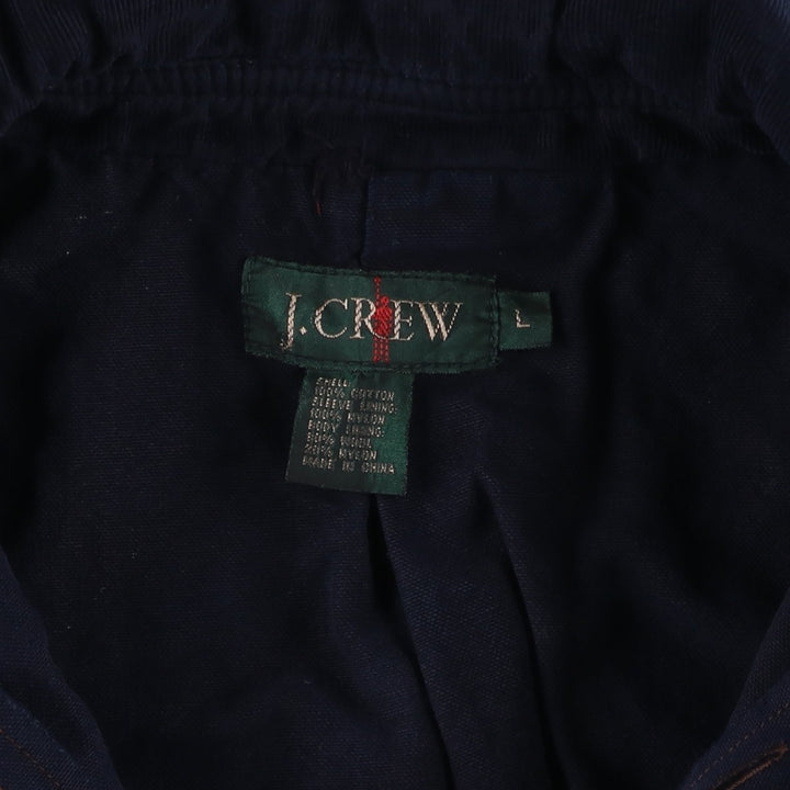 90'S J.Crew Duck Hunting Jacket, Men's Size L, Vintage cotton navy blue type Vintage Second Hand
