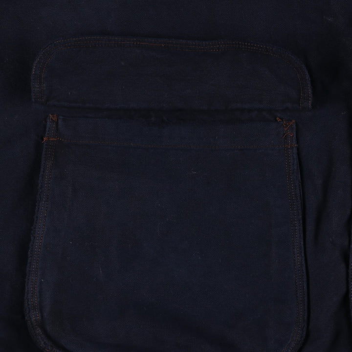 90'S J.Crew Duck Hunting Jacket, Men's Size L, Vintage cotton navy blue type Vintage Second Hand