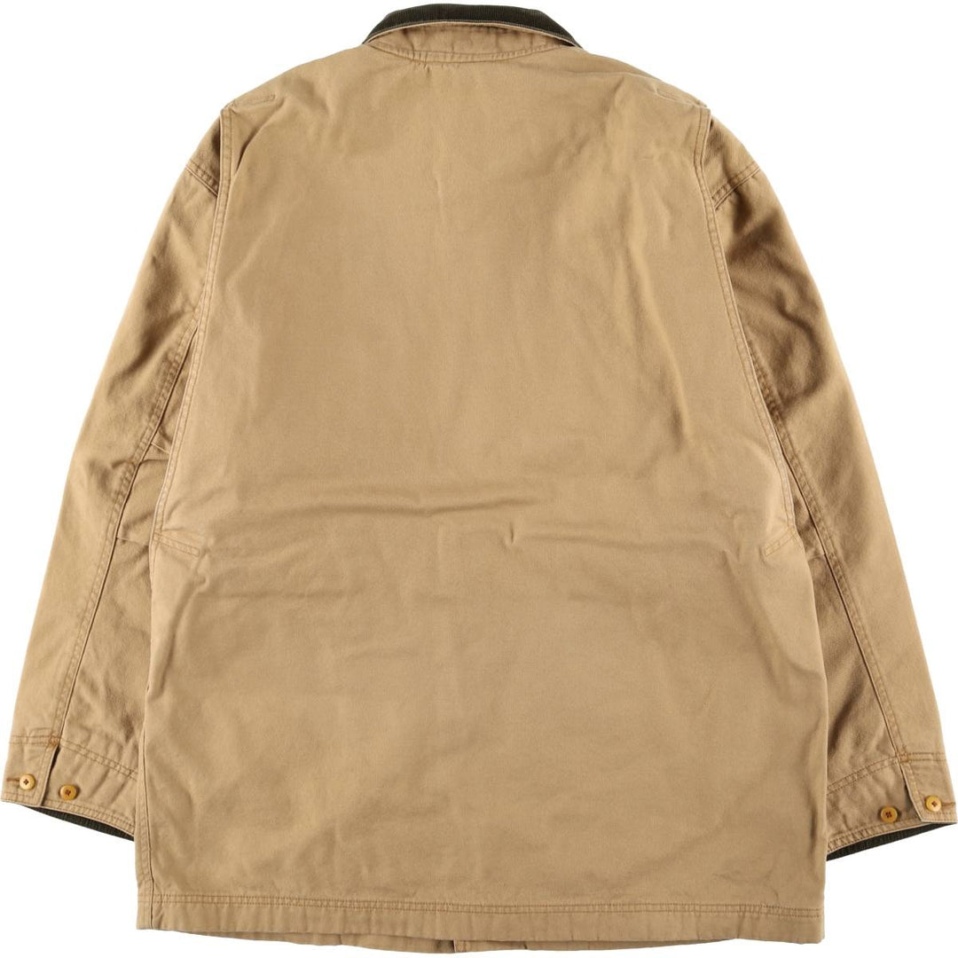 90s-00'S LLBean Duck Hunting Jacket, Men's Size L cotton Beige type Vintage Second Hand