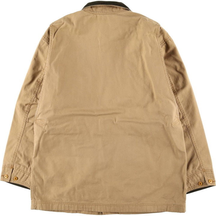 90s-00'S LLBean Duck Hunting Jacket, Men's Size L cotton Beige type Vintage Second Hand