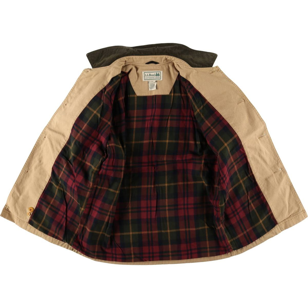 90s-00'S LLBean Duck Hunting Jacket, Men's Size L cotton Beige type Vintage Second Hand