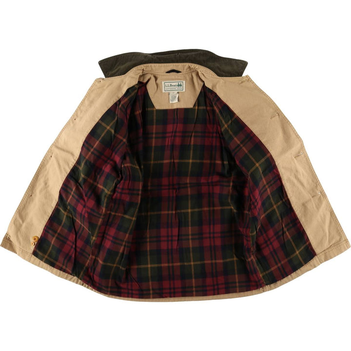 90s-00'S LLBean Duck Hunting Jacket, Men's Size L cotton Beige type Vintage Second Hand