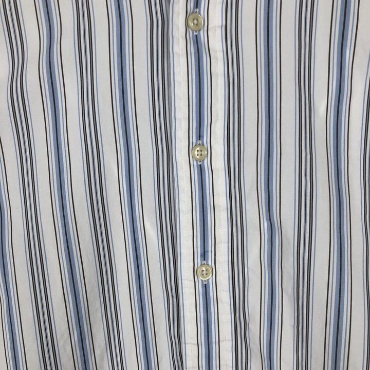 Ralph Lauren POLO by Ralph Lauren REGENT CUSTOM FIT Long-Sleeve Cotton Stripe Shirt, Men's Size XXL (approx.) cotton Blue type light blue Vintage Second Hand