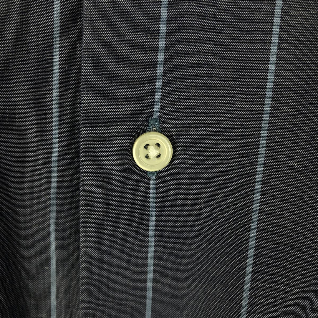 Ralph Lauren McMEEL long-sleeved button-down striped shirt, men's size XL cotton navy blue type Vintage Second Hand