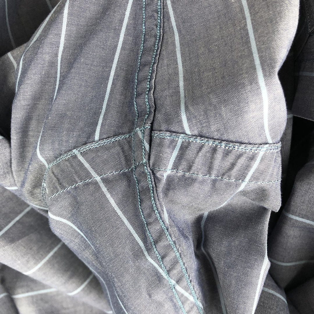 Ralph Lauren McMEEL long-sleeved button-down striped shirt, men's size XL cotton navy blue type Vintage Second Hand
