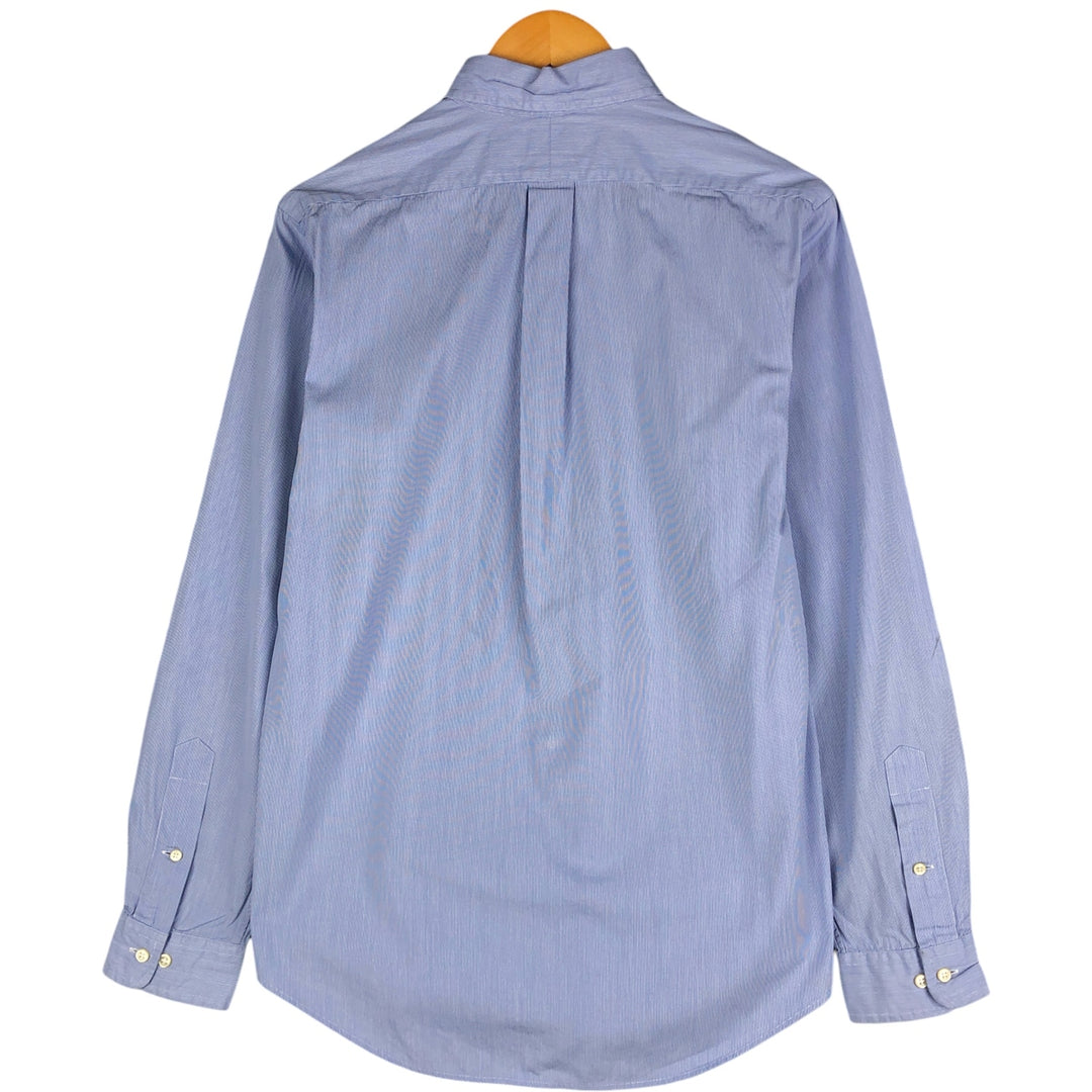 Ralph Lauren CUSTOM FIT long sleeve button down striped shirt men's size M cotton blue type Vintage Second Hand