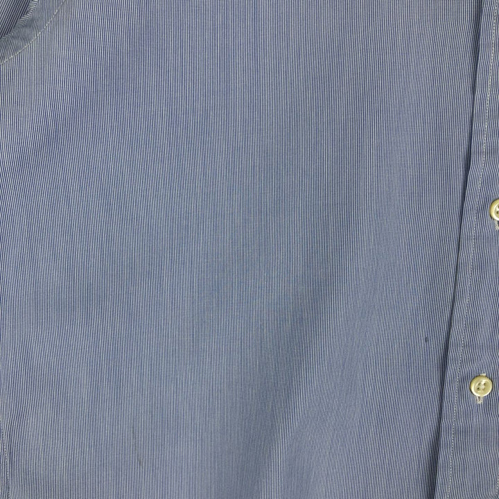 Ralph Lauren CUSTOM FIT long sleeve button down striped shirt men's size M cotton blue type Vintage Second Hand