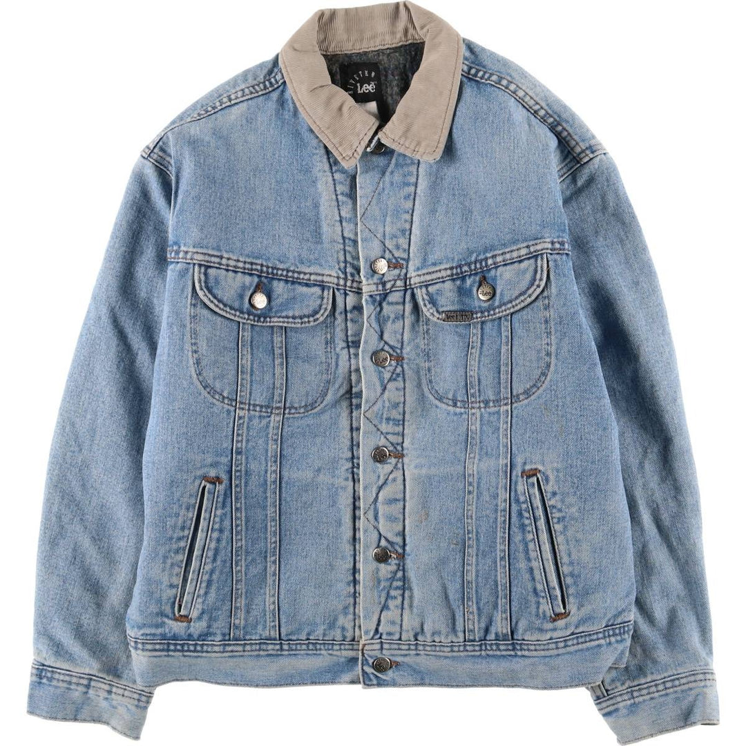 Vintage 90'S Lee RIVETED denim jacket, men's size XL unclear blue type Vintage Second Hand