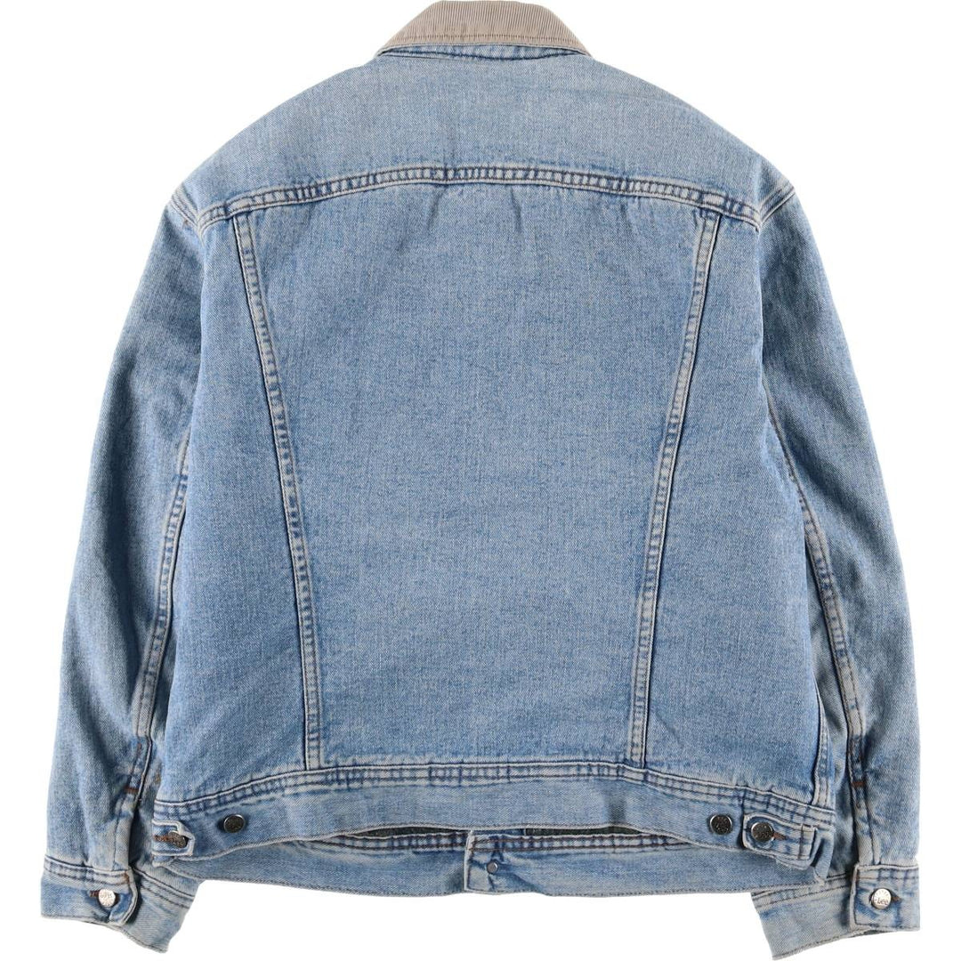 Vintage 90'S Lee RIVETED denim jacket, men's size XL unclear blue type Vintage Second Hand